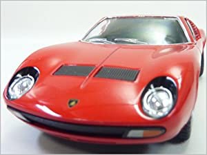 Kinsmart/キンスマート◇ランボルギーニミウラP400SV◇1/34ダイキャストモデルミニカー(レッド)(中古品)