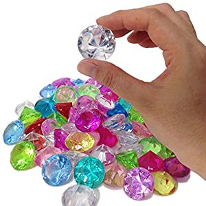 カラー宝石 ダイヤカット (約500g) 【宝石つかみ】(中古品)