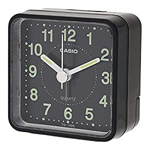 CASIO カシオ 置時計 クオーツ時計 ブラック TQ-140S-1JF(中古品)