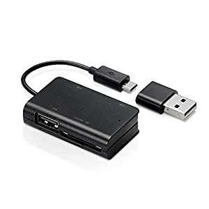 エレコム カードリーダー USB2.0 microUSBコネクタ搭載 変換コネクタ付 ケーブル一体タイプ パソコン スマホ タブレット対応 ブ 