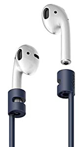 elago AirPods エアーポッズ 対応 ネック ストラップ 落下防止 ケーブル ジーンインディゴ(中古品)