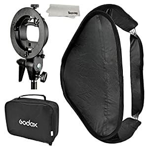 Godox ソフトボックス 60x60cm 折りたたみ フォトスタジオ用 多機能 快速収納 Sタイプフラッシュブラケット付き 撮影用 ライトテ