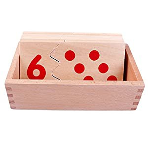 モンテッソーリ　木製数字パズル　Montessori Number Puzzle 知育玩具(中古品)