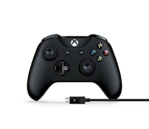 マイクロソフト ゲームコントローラー Bluetooth/有線接続/xbox one/Windows対応 PC用USBケーブル同梱 4N6-00003(中古品)