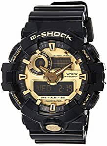 カシオメンズ 'G SHOCK' クォーツ レジン カジュアル ウォッチ One Size ブラックゴールド(中古品)