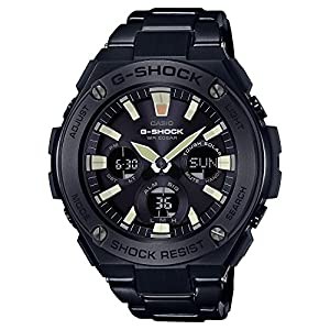 メンズ Casio G-Shock G-Steel ブラック イオンメッキ ステンレススチール 腕時計 GSTS130BD-1A(中古品)