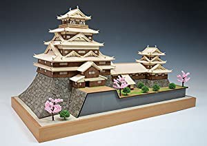 ウッディジョー 1/150 広島城 木製模型 組み立てキット(中古品)