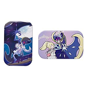 ポケモンセンターオリジナル スクエア缶バッジ2個セット リーリエ&ルナアーラ(中古品)