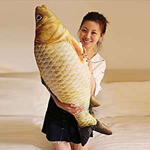 Mrs.L Store リアル おもしろい 魚形 抱き枕 ぬいぐるみ クッション 本物そっくり プレセント (75cm)(中古品)