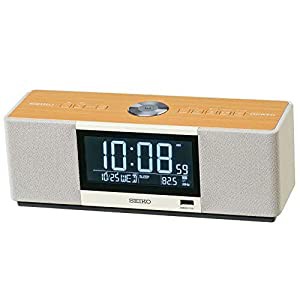 セイコー クロック 目覚まし時計 マルチサウンドクロック スピーカー ラジオ聴取 アラーム デジタル Bluetooth 白 SS501A SEIKO(