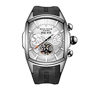 Reef Tiger 男性運動腕時計 トゥールビヨン 自動巻き ウォッチ RGA3069 (RGA3069-YWB)(中古品)