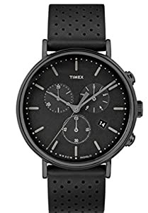 TIMEX タイメックス 腕時計 ウィークエンダー フェアフィールド クロノ ブラックレザー TW2R26800(中古品)