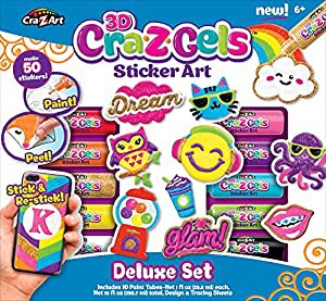 Cra-Z-Art CRA-Z-Gels 3D デラックスセット DIYステッカーキット(中古品)