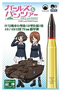 ぺあどっと ガールズ&パンツァー 4号戦車D型改 (H型仕様)用 43/48口径75mm徹甲弾 空気ビニール砲弾 全長約748mm PD70(中古品)