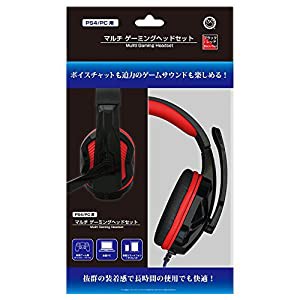 (PS4/PC用) マルチ ゲーミングヘッドセット (ブラックレッド) - PS4(中古品)