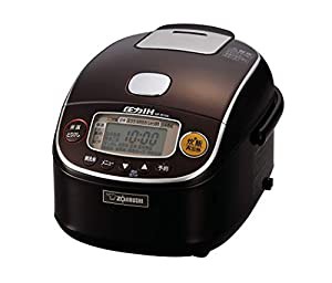 象印 炊飯器 3合 圧力IH式 極め炊き プラチナ厚釜 ダークブラウン NP-RY05-TD(中古品)