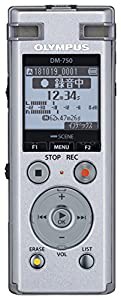 OLYMPUS ICレコーダー VoiceTrek DM-750 DM-750 SLV 内蔵メモリー4GB MicroSD(議事録、会議録音、証拠録音、取材、インタビュー 