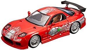 JADA TOYS ミニカー 1/24サイズ FAST&FURIOUS Dom's MAZDA RX-7 ワイルド・スピード(中古品)