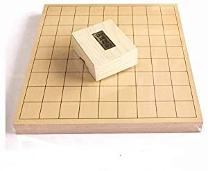 将棋セット　新桂 １寸 卓上将棋盤（接合）　　木製将棋駒　(中古品)