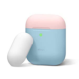 【elago】 AirPods 対応 ケース シリコン 製 カバー バイカラー ツートン デザイン 耐衝撃 傷防止 保護 アクセサリー [ Apple Ai