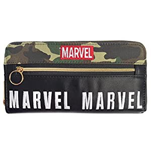 【MARVEL/マーベル】迷彩ファスナー付き長財布(GR)49940(中古品)