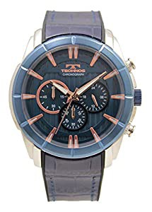 [テクノス] 腕時計 クロノグラフ 10気圧防水 T6673NN メンズ ブルー(中古品)