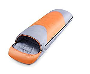 寝袋屋外大人の秋と冬のステッチアヒル寝袋超軽量暖かい寝袋 (Color : Orange)(中古品)
