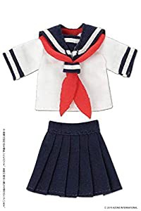 ピコニーモ用 1/12 半袖セーラー服セットII ネイビー×レッド (ドール用)(中古品)