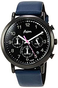 [セイコーウォッチ] 腕時計 アルバ Fusion 70年代 シティミリタリーテイスト クロノグラフ付き 黒文字盤 カーブハードレックス  