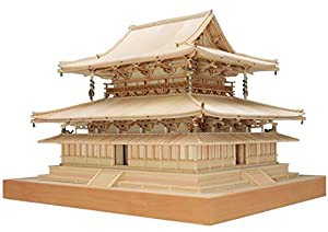 ウッディジョー 1/75 法隆寺 金堂 木製模型 組み立てキット(中古品)