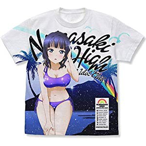 コスパ ラブライブ! 虹ヶ咲学園スクールアイドル同好会 朝香果林 フルグラフィックTシャツ 水着Ver. WHITE Sサイズ(中古品)