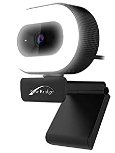 NEWBRIDGE ウェブカメラ フルHD 1080P LEDライト付き 小型 軽量 Webカメラ 内蔵マイク在宅勤務 リモートワーク PCカメラ NB-05( 