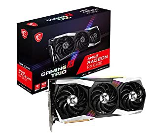 MSI AMD Radeon RX 6800 Gaming X Trio 16G ビデオカード PCI-e GDDR6 1775 MHzベース 最大2155 MHzブースト Tri Frozr クーリン