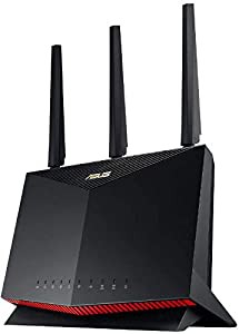 ASUSTek WiFi 無線 ルーター WiFi6 4804+861Mbps デュアルバンドゲーミング RT-AX86U (A) メッシュ機能付 3階建 / 4LDK PS5/Nint