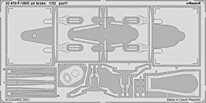 エデュアルド 1/32 F-100C スーパーセイバー エアブレーキ エッチングパーツ (トランぺッター用) プラモデル用パーツ EDU32470( 