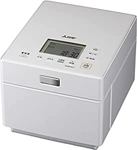 三菱電機 蒸気レスIH炊飯器日本製 備長炭炭炊釜 5.5合 クリスタルホワイト NJ-XSC10J-W(中古品)