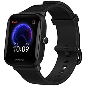 [アマズフィット]AMAZFIT スマートウォッチ Bip U ブラック 腕時計 メンズ レディース ウェアラブル SP170025C01 [正規輸入品]( 