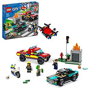 レゴ(LEGO) シティ 出動！しょうぼうレスキュー & ポリスチェイス 60319 おもちゃ ブロック 消防 しょうぼう 警察 けいさつ レス