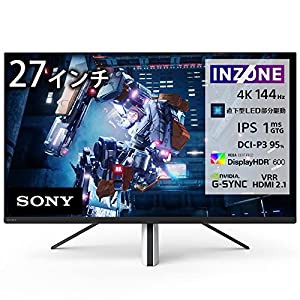 ソニー ゲーミングモニター INZONE M9 SDM-U27M90:4K 27インチ/広い色域と高コントラスト/リフレッシュレート 144Hz/応答速度1ms