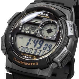 CASIO 腕時計 ゆうパケット 海外モデル ワールドタイム デジタル メンズ AE-1000W-1A