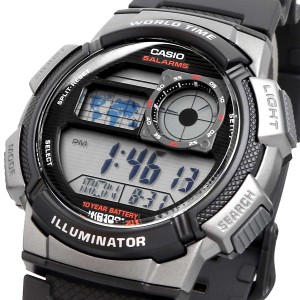 CASIO 腕時計 ゆうパケット 海外モデル ワールドタイム デジタル メンズ AE-1000W-1B