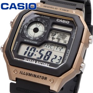 CASIO 腕時計 ゆうパケット カシオ チープカシオ 海外モデル ワールドタイム デジタル メンズ AE-1200WH-5A