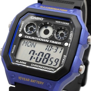 CASIO 腕時計 ゆうパケット 海外モデル ワールドタイム デジタル メンズ AE-1300WH-2A