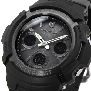 CASIO 腕時計 G-SHOCK ジーショック スタンダードモデル 電波 ソーラー マルチバンド6 メンズ AWG-M100B-1A