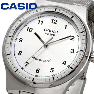 CASIO 腕時計 カシオ チープカシオ チプカシ 海外モデル ソーラー アナログ ホワイト シルバー メンズ MTP-RS105M-7B