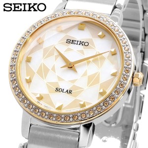 SEIKO 腕時計 セイコー 海外モデル ソーラー クリスタル シンプル ビジネス フォーマル レディース SUP454P1
