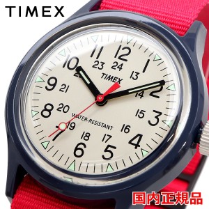 TIMEX 腕時計 タイメックス 人気 ウォッチ TW2U84300 オリジナルキャンパー アイボリー×レッド 36mm 【国内正規品】