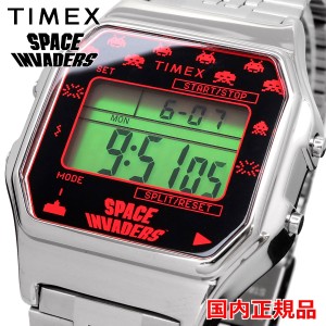 TIMEX 腕時計 タイメックス 人気 TW2V30000 TIMEX 80 Space Invaders スペースインベーダーコラボ シルバー 【国内正規品】