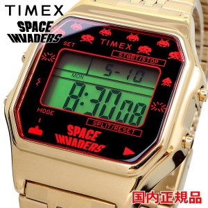 TIMEX 腕時計 タイメックス 人気 TW2V30100 TIMEX 80 Space Invaders スペースインベーダーコラボ ゴールド 【国内正規品】