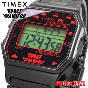 TIMEX 腕時計 タイメックス 人気 TW2V30200 TIMEX 80 Space Invaders スペースインベーダーコラボ ブラック 【国内正規品】